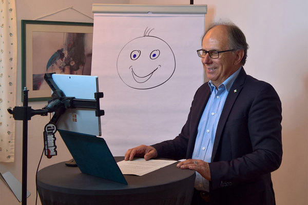 Werner Furtner Videogespräch mit Unternehmer*innen